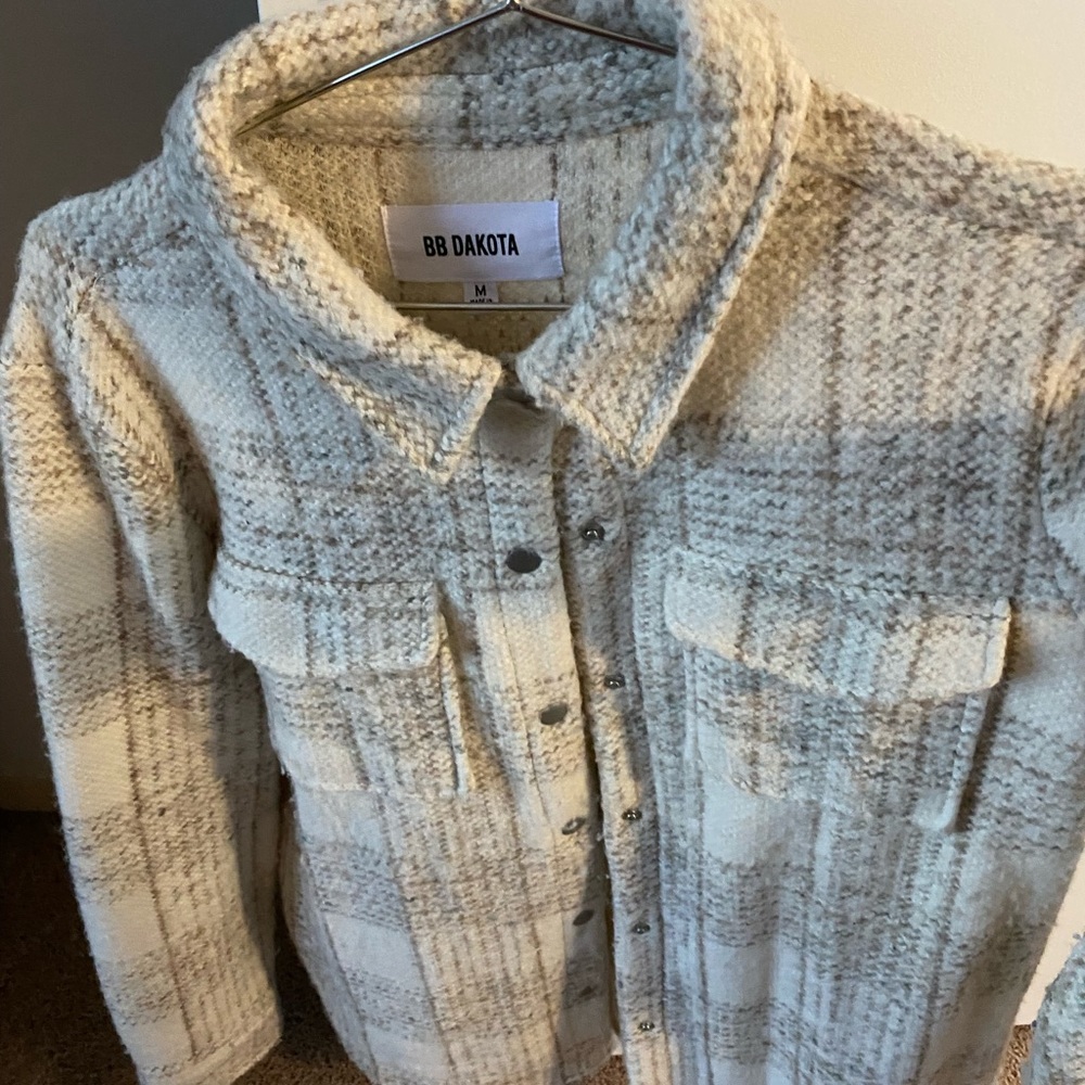 BB Dakota work hard play hard plaid jacket medium